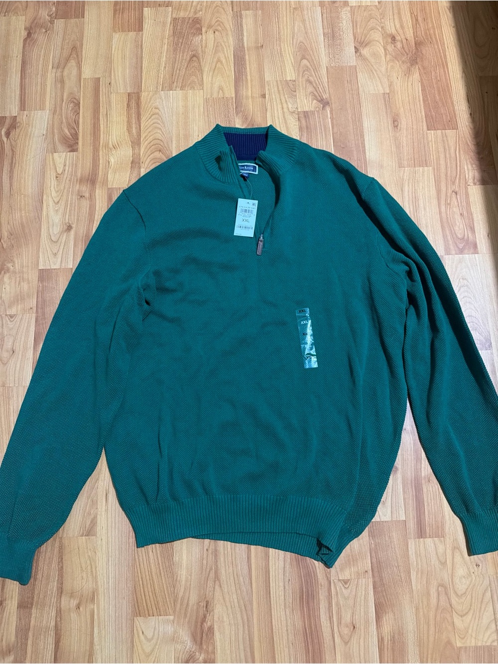 Club Room Men's Green Quarter-Zip Sweater xxl